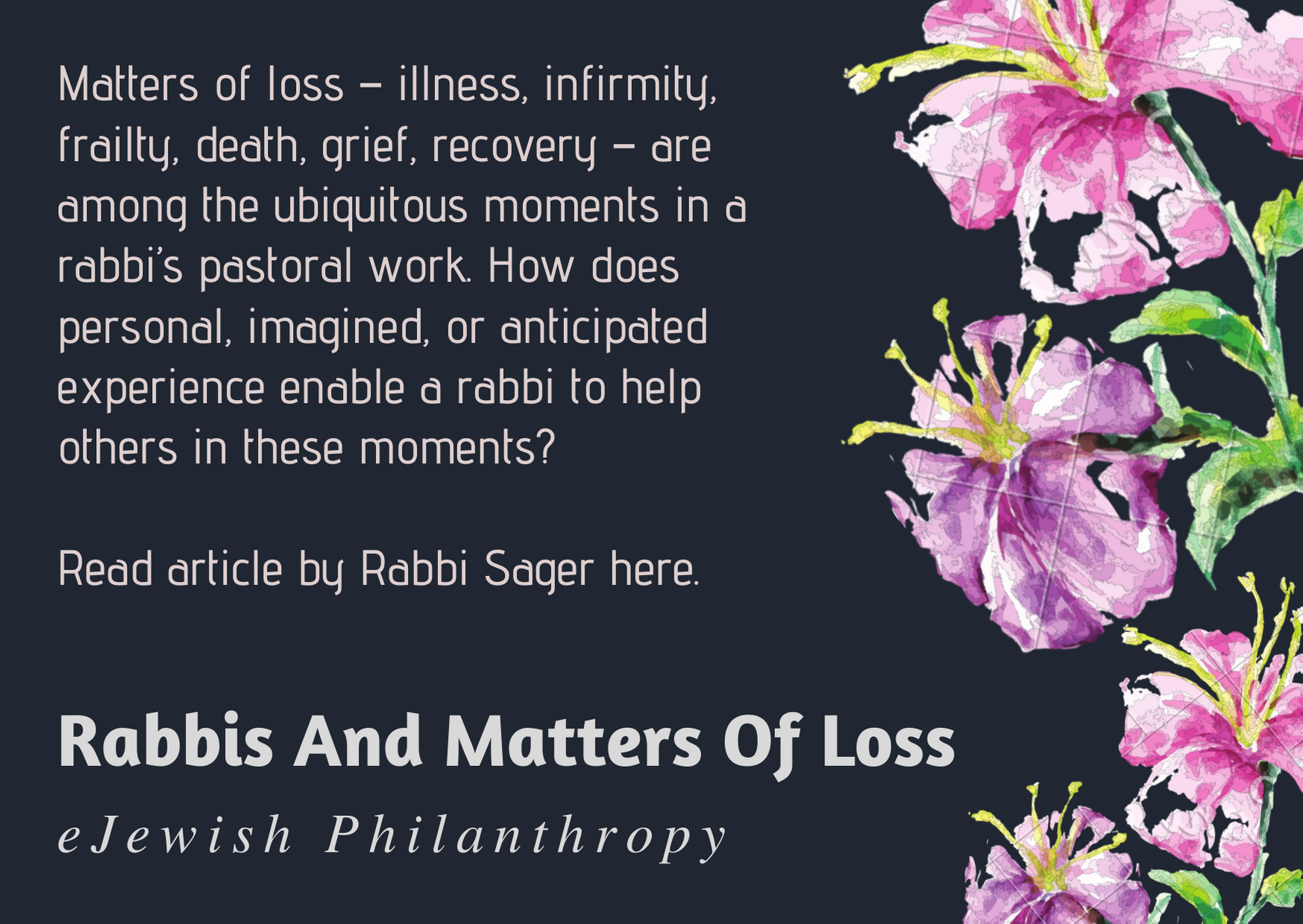 Rabbis and Matters of Loss